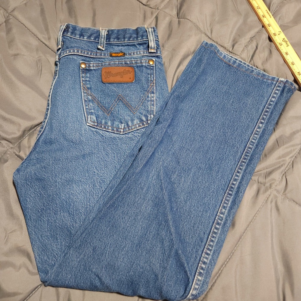 Wrangler 36MWZPD Cowboy Cut Slim Fit Jeans Men's 32x30 Blue Denim Western